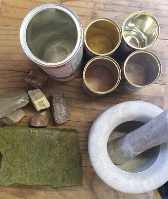 Foraged local stone
