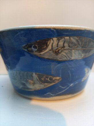 Mackerel slipware bowl