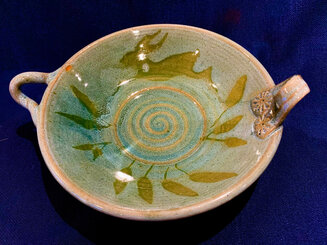 Art deco hare dish