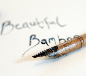 Hand carved bamboo pens