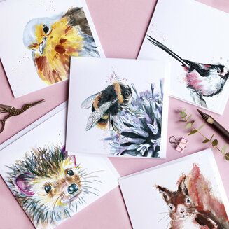 Inky Animal Greeting Cards
