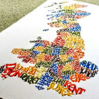 Old Counties Map - a two years project to design and create this colourful map. It is available in various sizes as a limited edition print