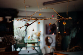 Dried flower mobile