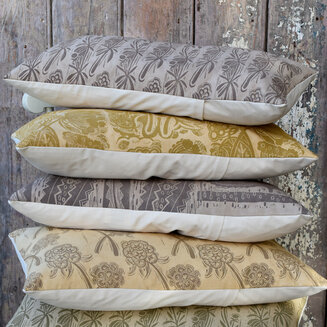 Plant dyed cotton cushions