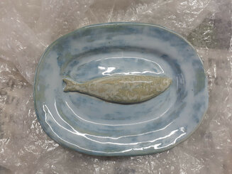Ceramic fish on a dish