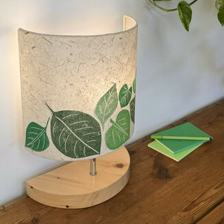 Green Leaf Half Lamp