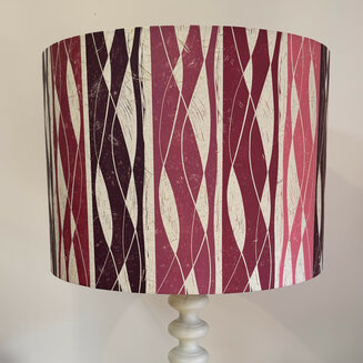 Pink Striped Drumshade