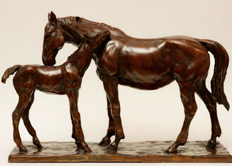 Mare and Foal, Foundary Bronze, edition of 9