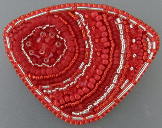 'Fuego' Beaded Brooch
