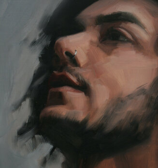 'Resting', oil on linen