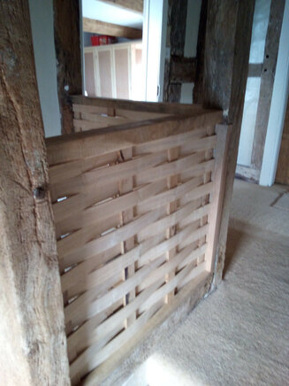 Woven oak panel
