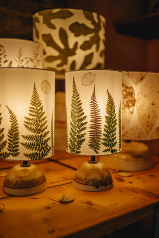 Honesty and Fern bedside shades