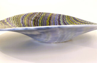 Winter Iris - large flared bowl