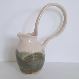 Slipware loop handled jug