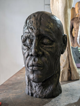 'Retreat' #2 Sculpture by Ed Elliott, Cold Cast Bronze (bronze resin)