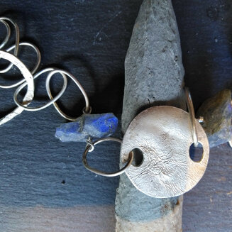 Raw labradorite necklace