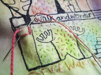 Hand stitch detail
